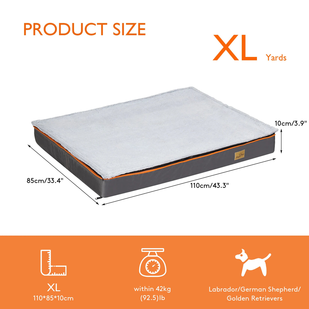 BINGOPAW Orthopedic Dog Bed With Washable Cover