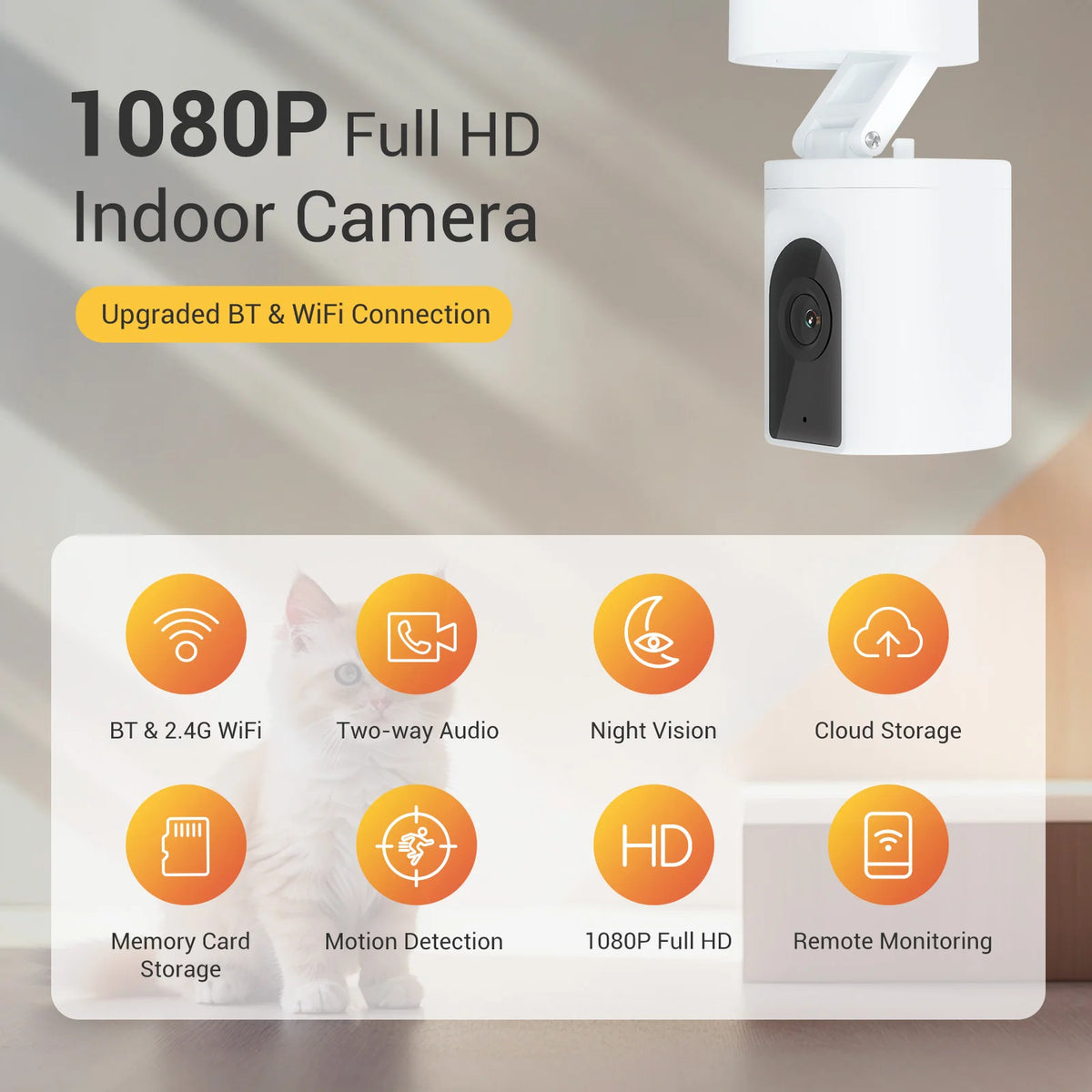 BoyKeep Indoor Baby Camera 1080P WiFi 2 Way Audio