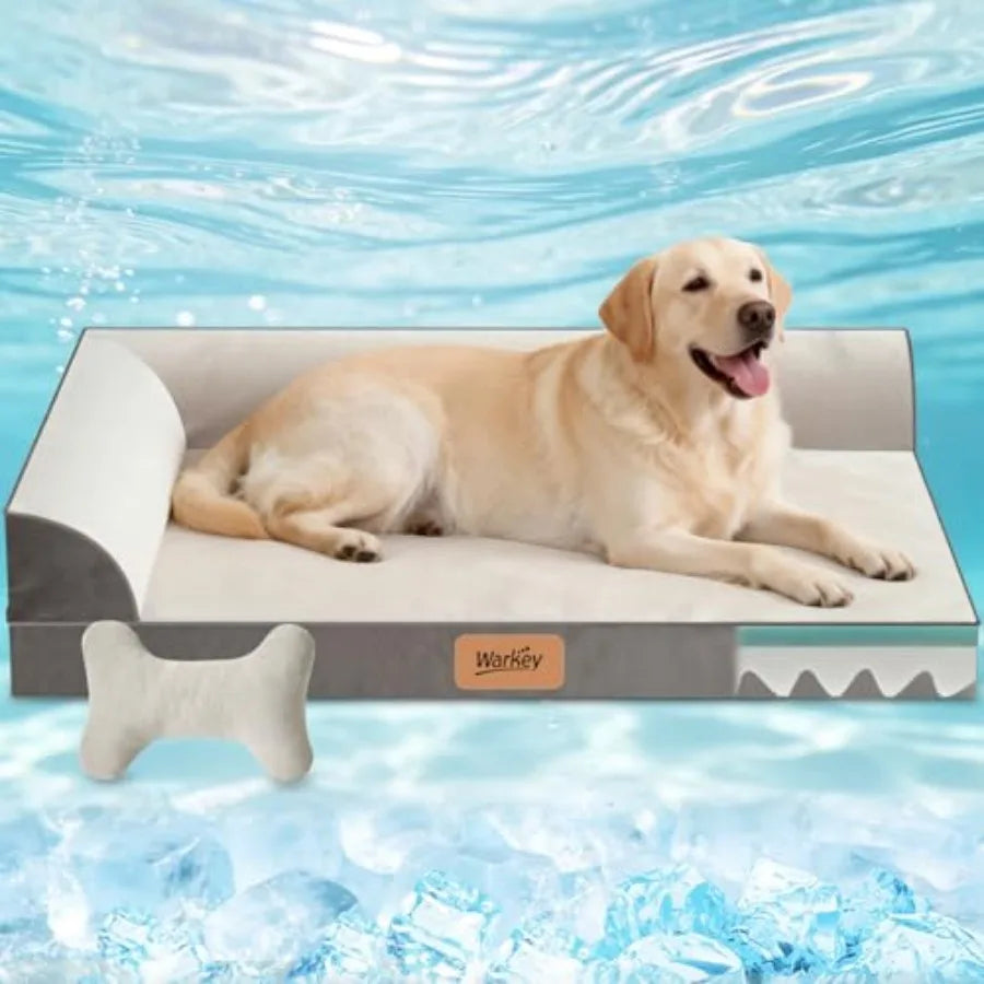 Cooling Gel Memory Foam Orthopedic Waterproof Dog Bed