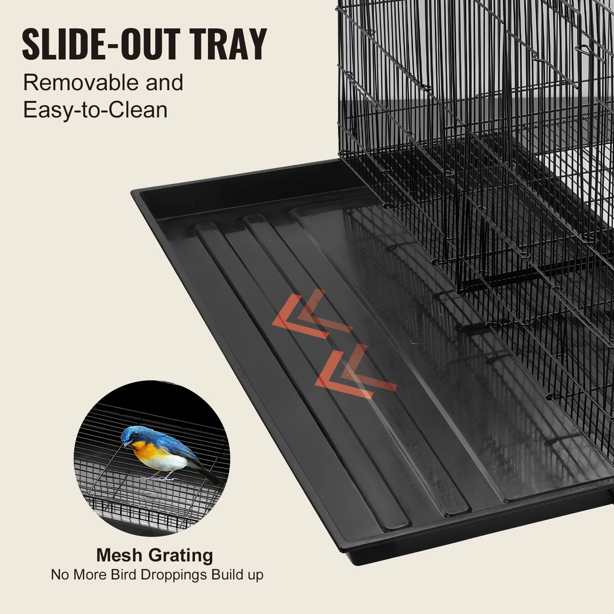 SucceBuy Flight Bird Cage Stackable Divider For Travel Pets