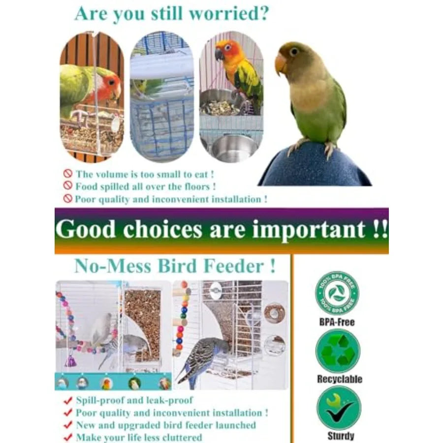 No Mess Bird Feeder And Water Dispenser Set