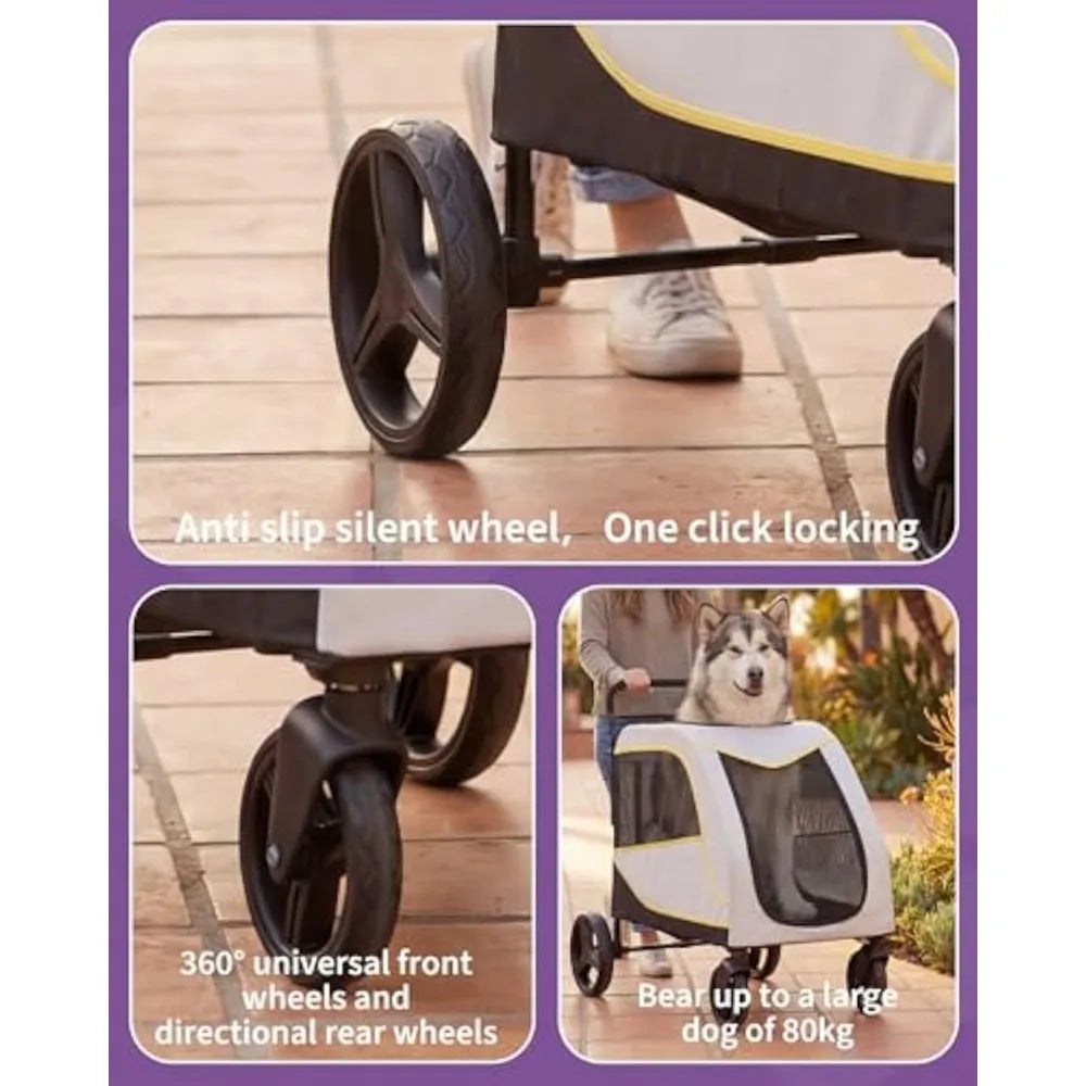 Garvee Foldable Pet Stroller for Dogs and Cats