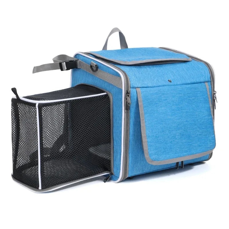 Expandable Cat Carrier Backpack for Travel and Biking
