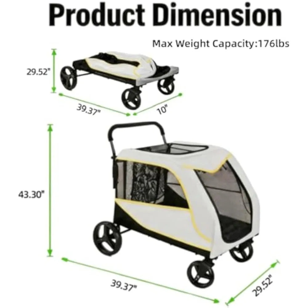 Garvee Foldable Pet Stroller for Dogs and Cats