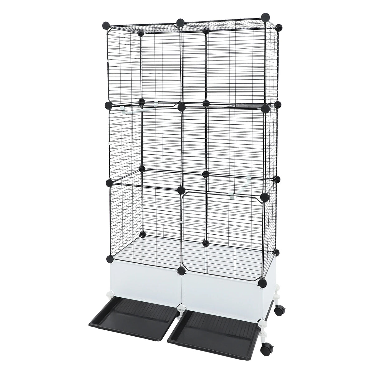 Parrot Cage With Splash Guard And Locking Wheels