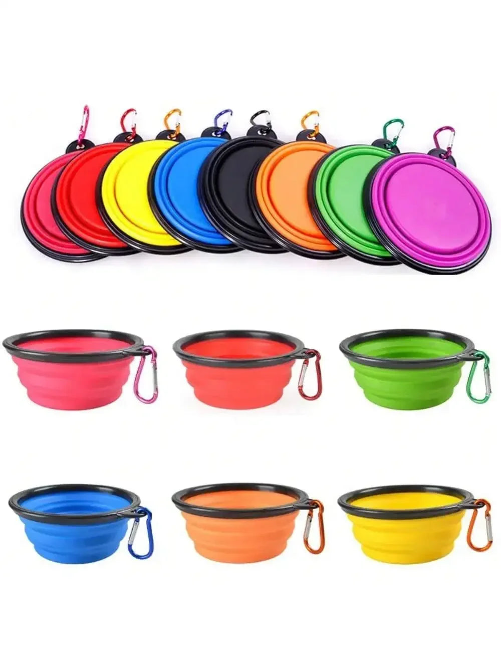 Foldable Silicone Dog Feeder Bowl 2in1 Dispenser
