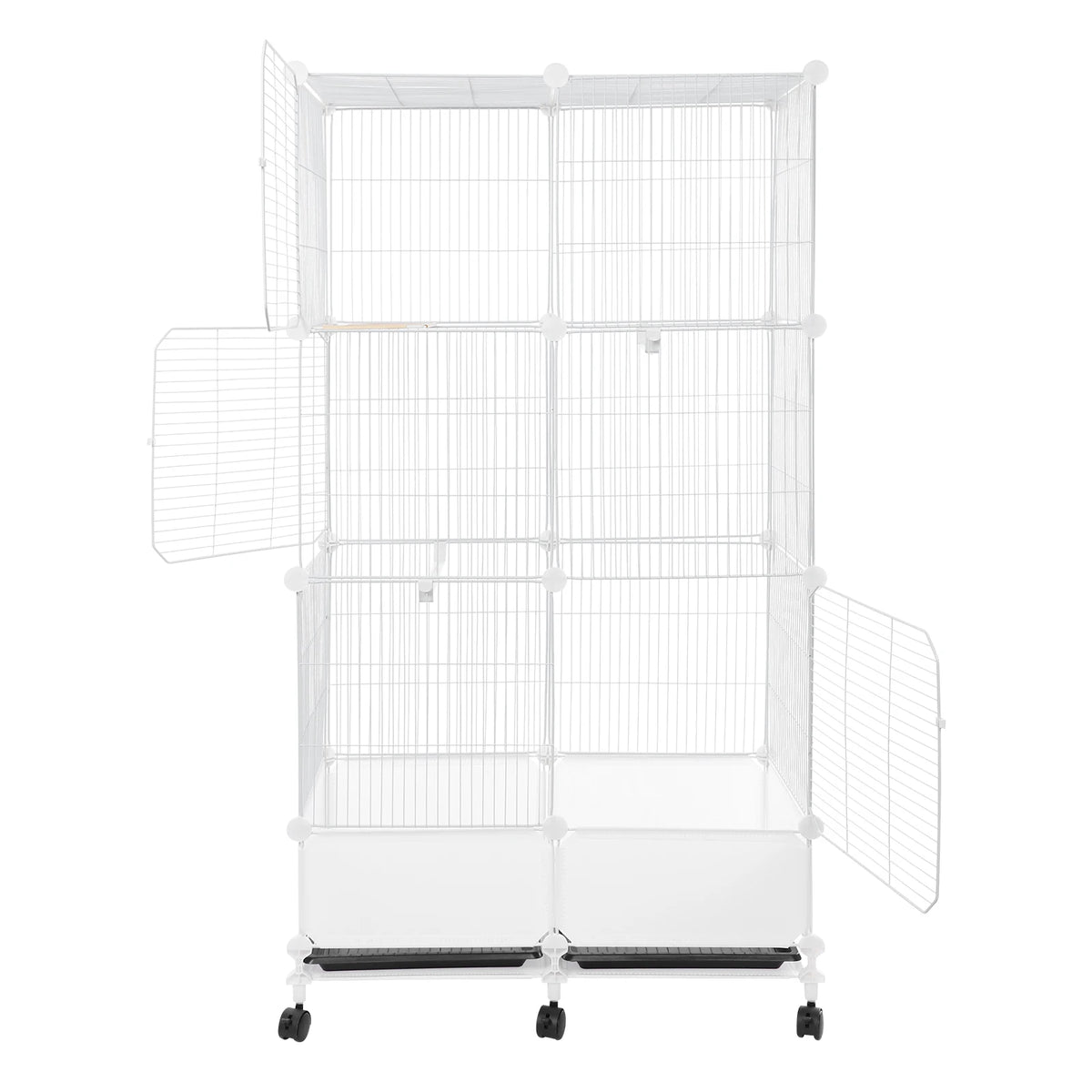 Parrot Cage With Splash Guard And Locking Wheels