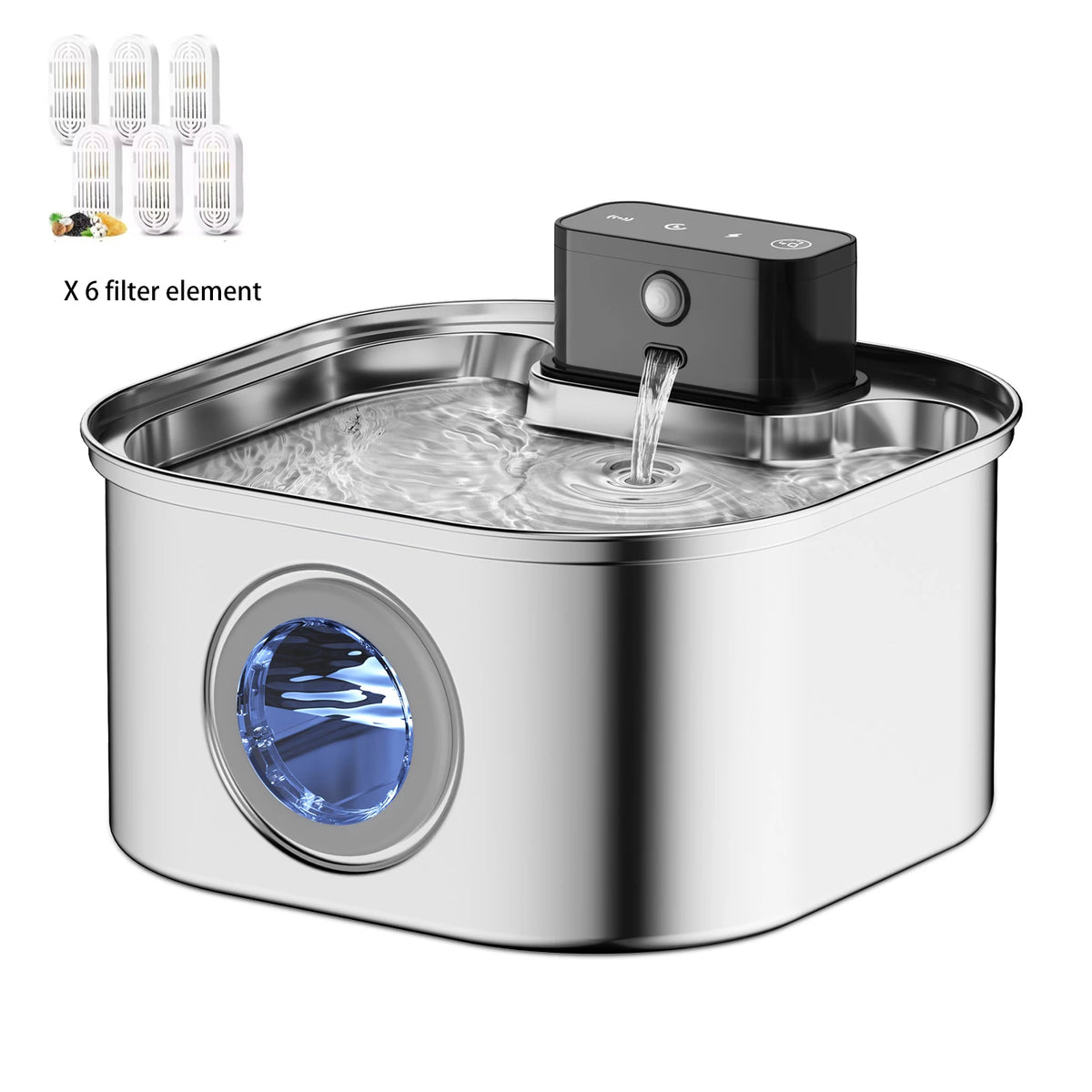Weomg 3L Automatic Stainless Steel Pet Water Fountain