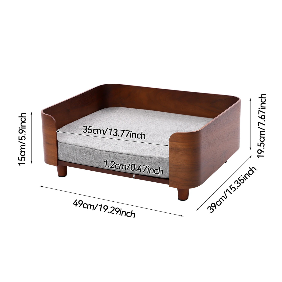 Elevated Washable Pet Sofa Bed for Small Pets