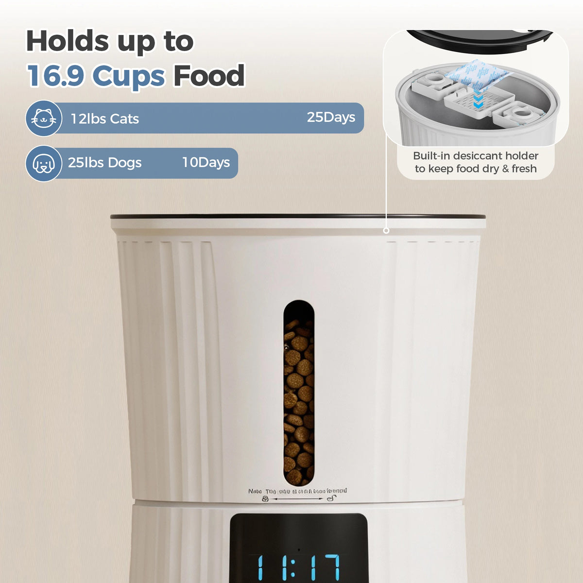 JHK WiFi Automatic Cat Feeder With App Control
