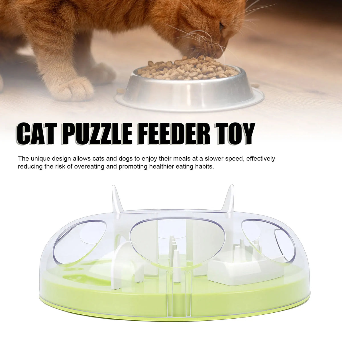 Interactive Cat Puzzle Feeder Toy for Enrichment