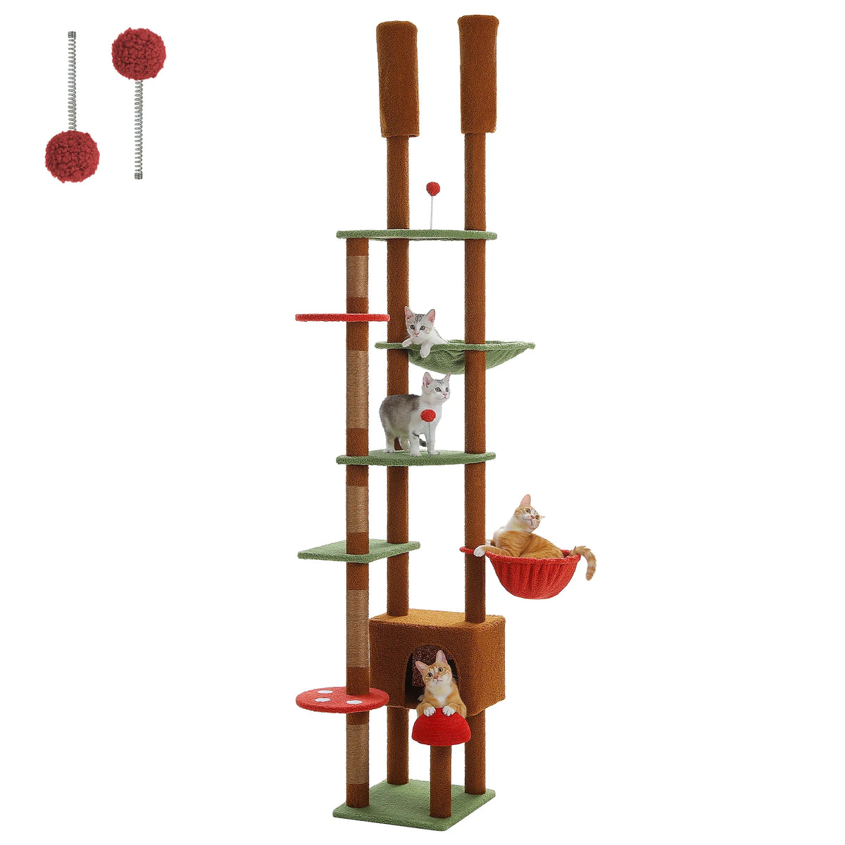 PAWZ Road Height Adjustable Cat Tree With Hammock