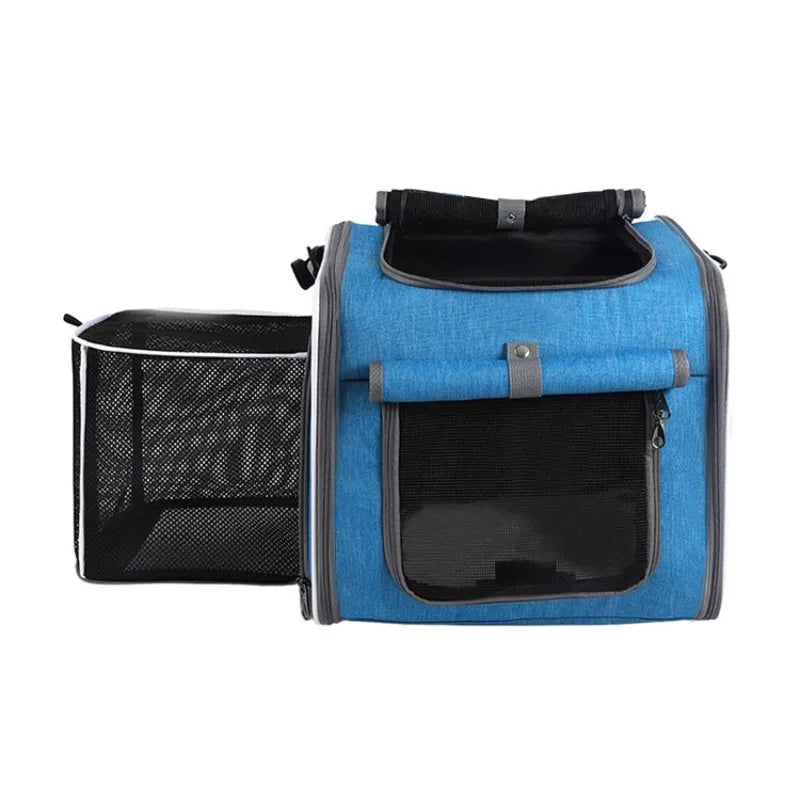 Expandable Cat Carrier Backpack for Travel and Biking
