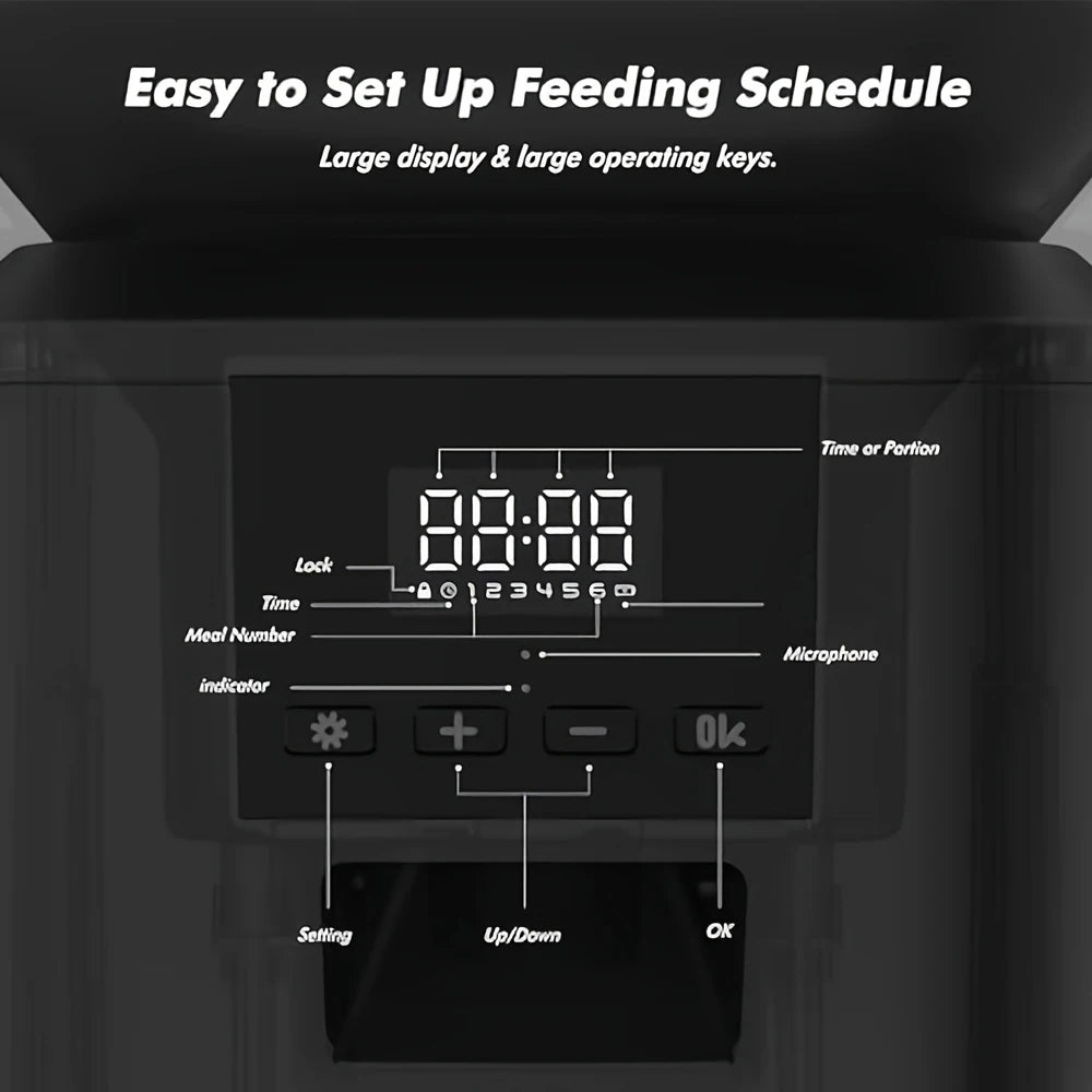 Nityers Automatic Cat Feeder With Voice Recorder