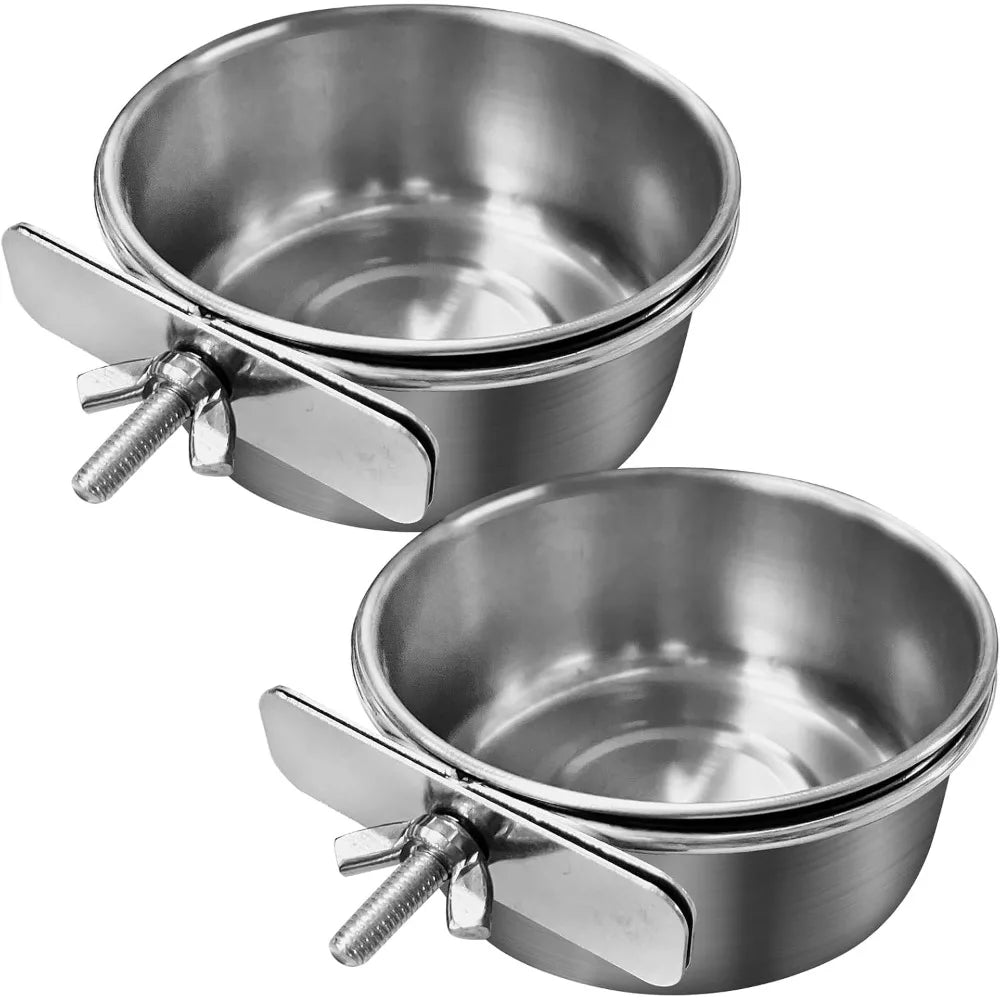 Secure Bird Cage Feeder Cups For Parrots And Small Birds