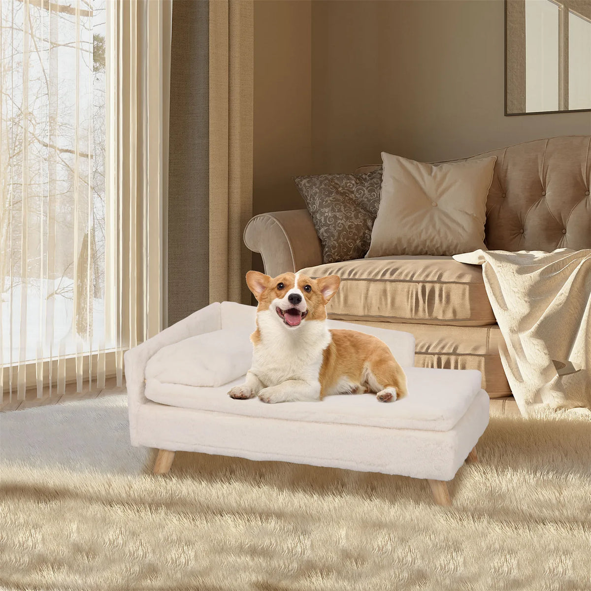 BINGOPAW Elevated Pet Bed With Cozy Pad