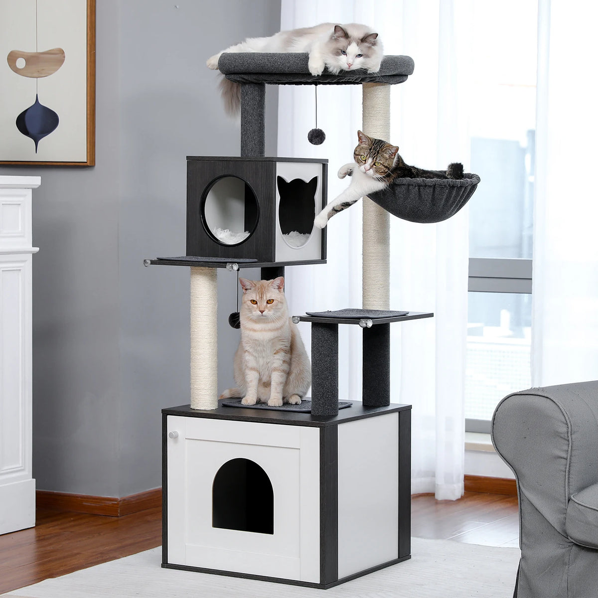 PAWZ Ro Multi Level Cat Tree Indoor Tower