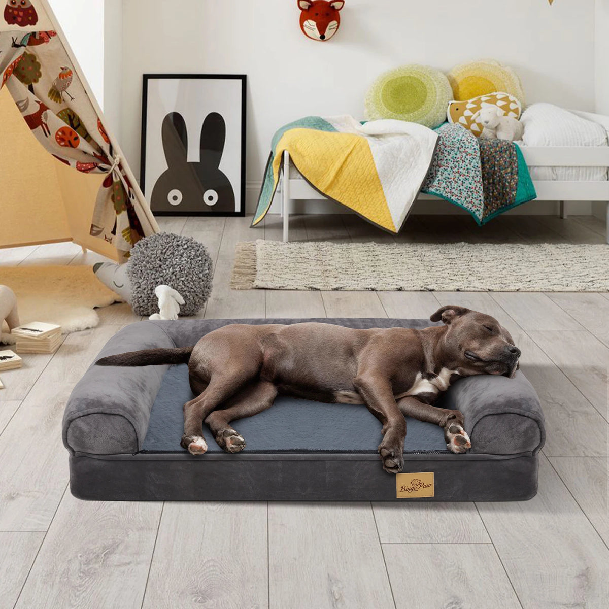 BINGOPAW Orthopedic Waterproof Dog Bed With Sides