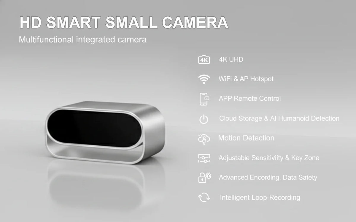 4K Ultra HD WiFi Clock Camera For Indoor Surveillance