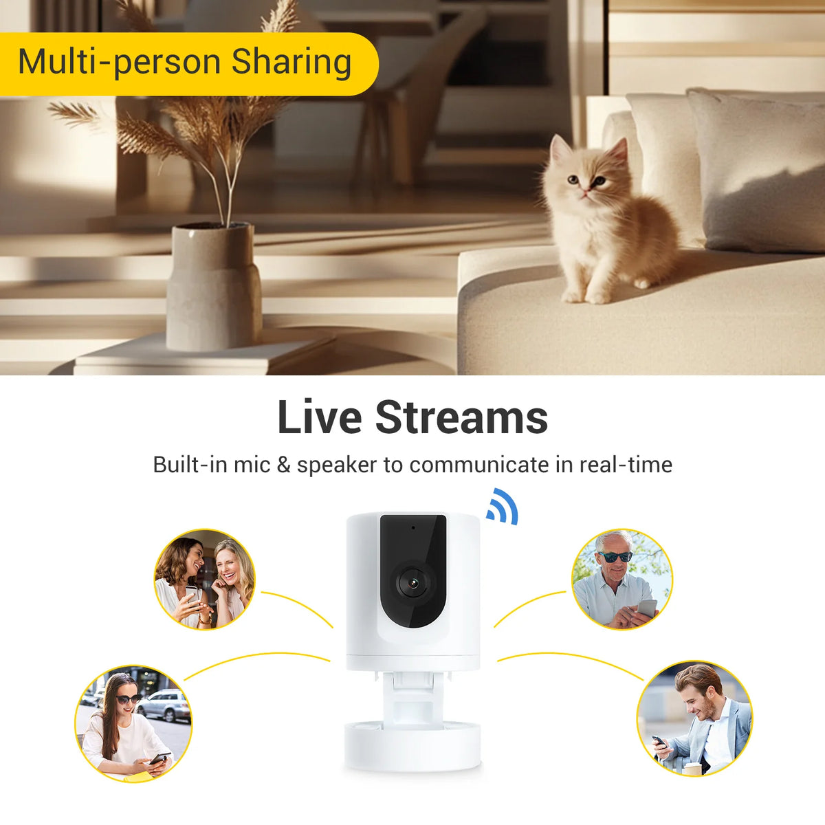 BoyKeep Indoor Baby Camera 1080P WiFi 2 Way Audio