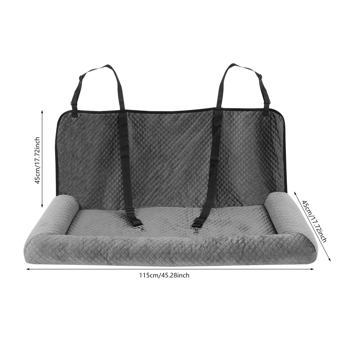 Bymaocar Dog Car Seat Bed With Safety Tethers