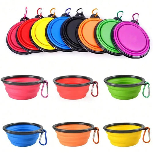 Foldable Silicone Dog Feeder Bowl 2in1 Dispenser
