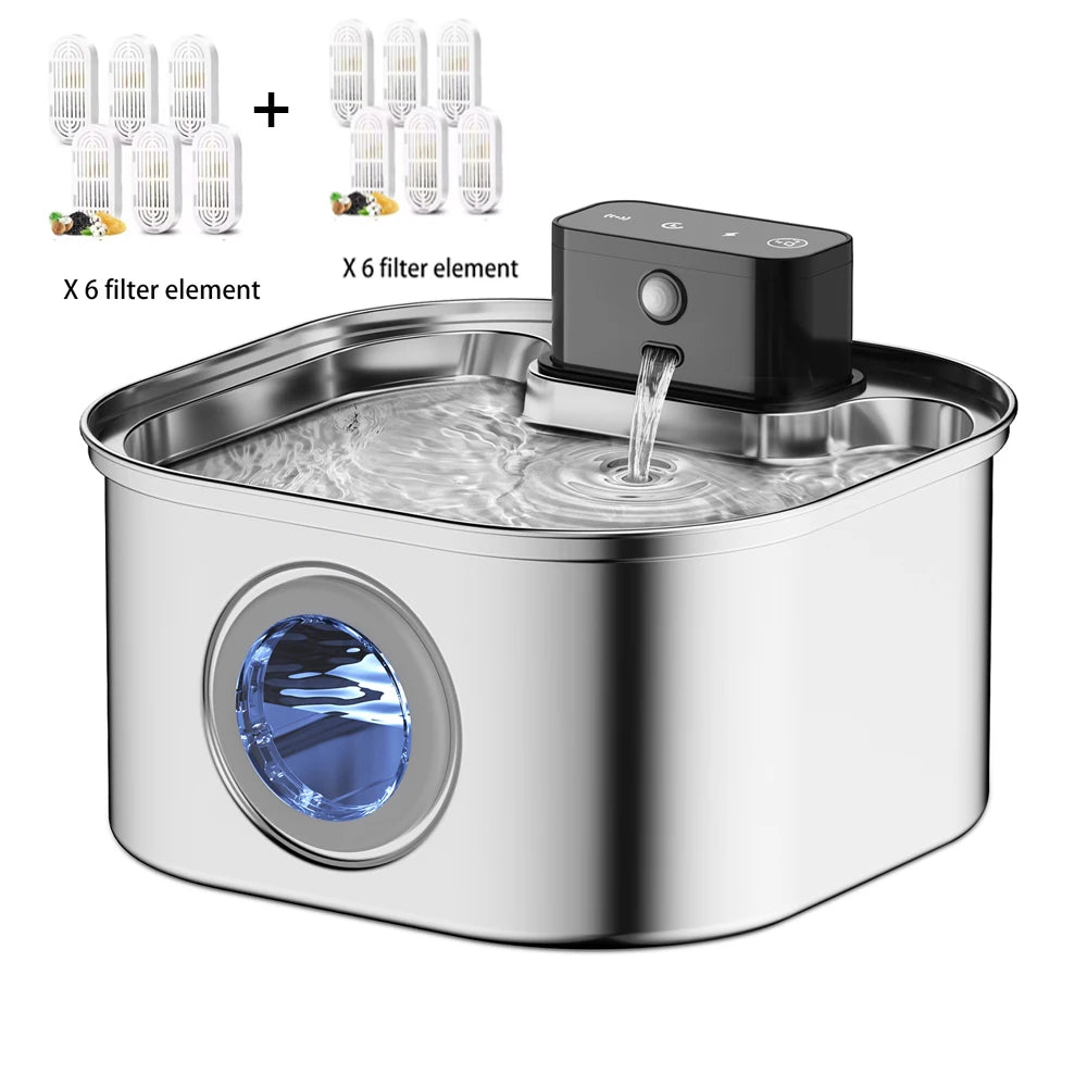 Weomg 3L Automatic Stainless Steel Pet Water Fountain