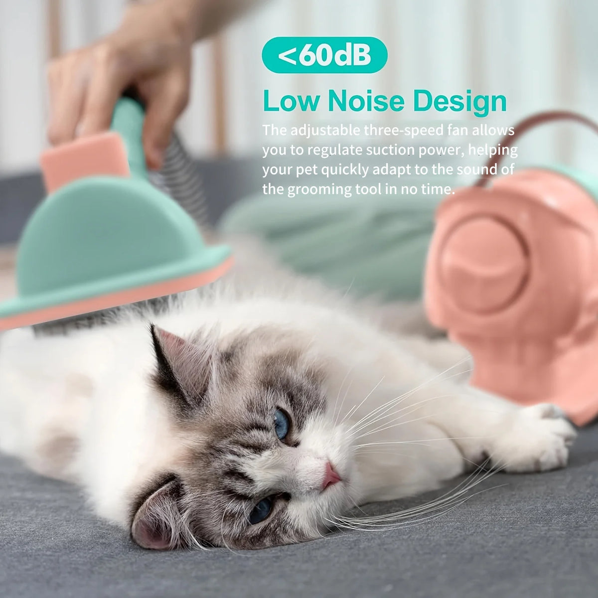 Pet Grooming Vacuum Kit With Clipper