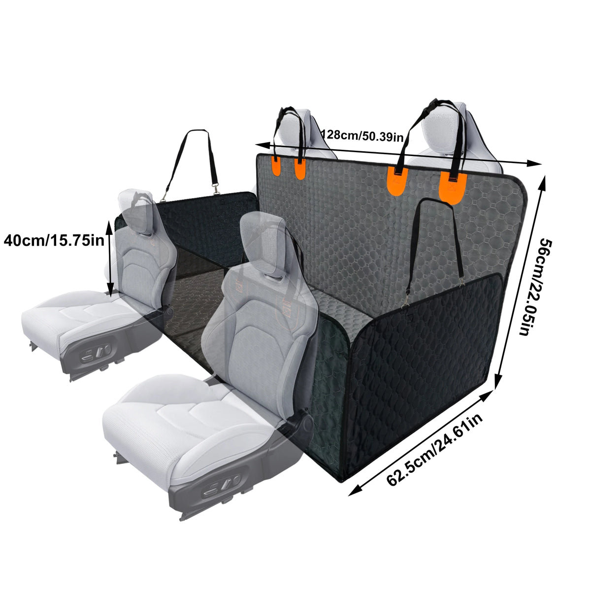 BORWART Hard Bottom Dog Car Seat Extender