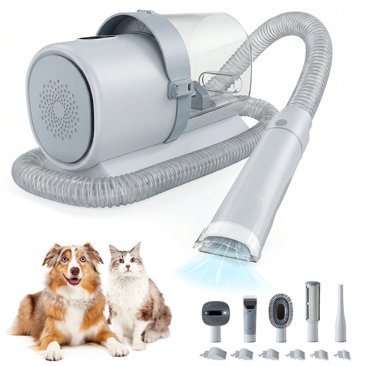 JHK Pet Grooming Vacuum Kit With Cordless Clippers