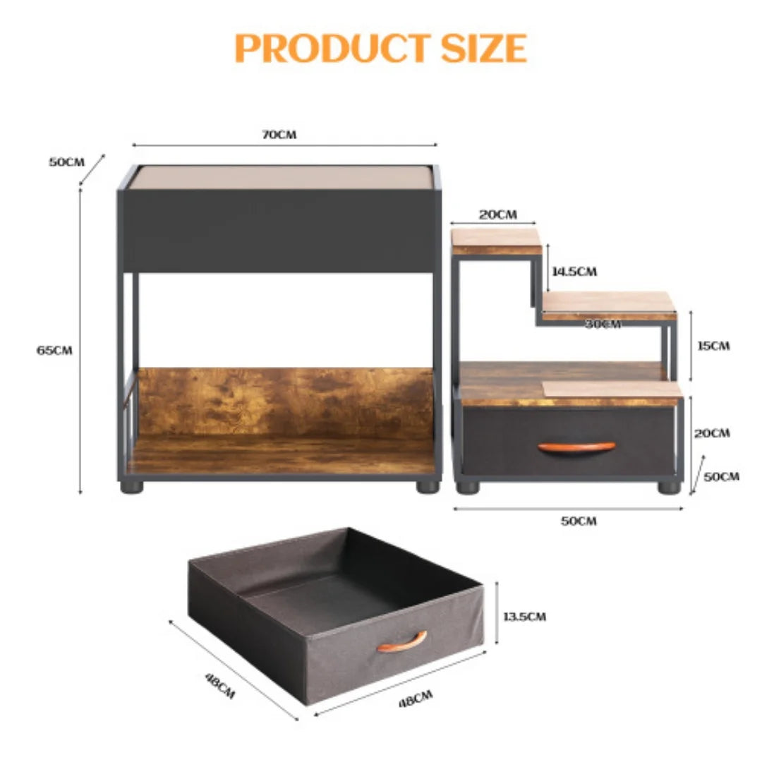Multi Level Dog Bunk Bed With Steps And Storage