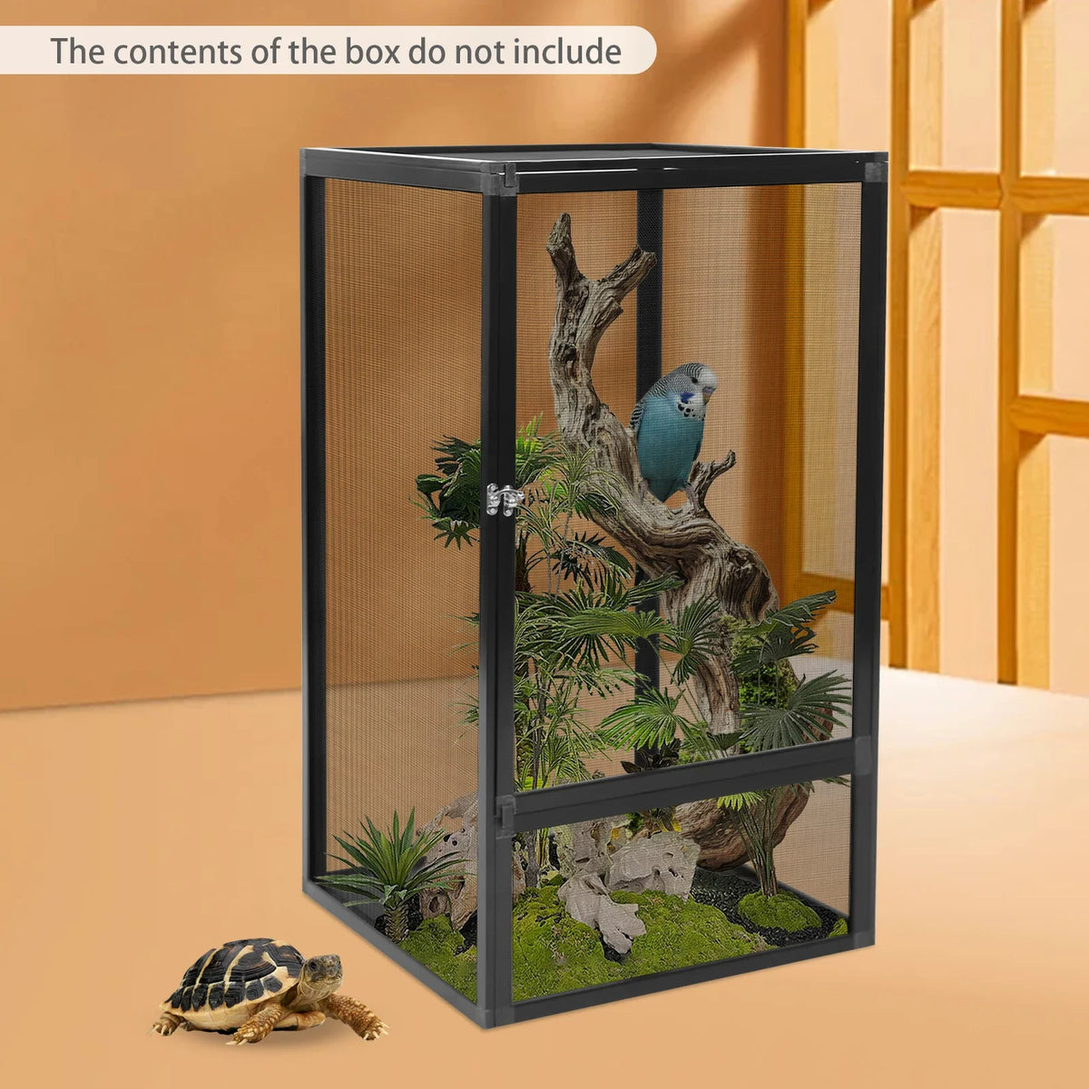 Micro Habitat Terrarium Feeding Net Box Aluminum Alloy