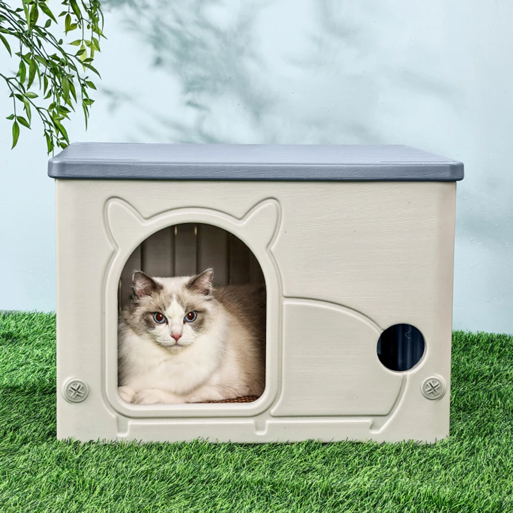 Rainproof Outdoor Cat House for All Seasons