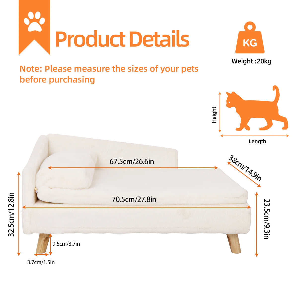 BINGOPAW Elevated Pet Bed With Cozy Pad