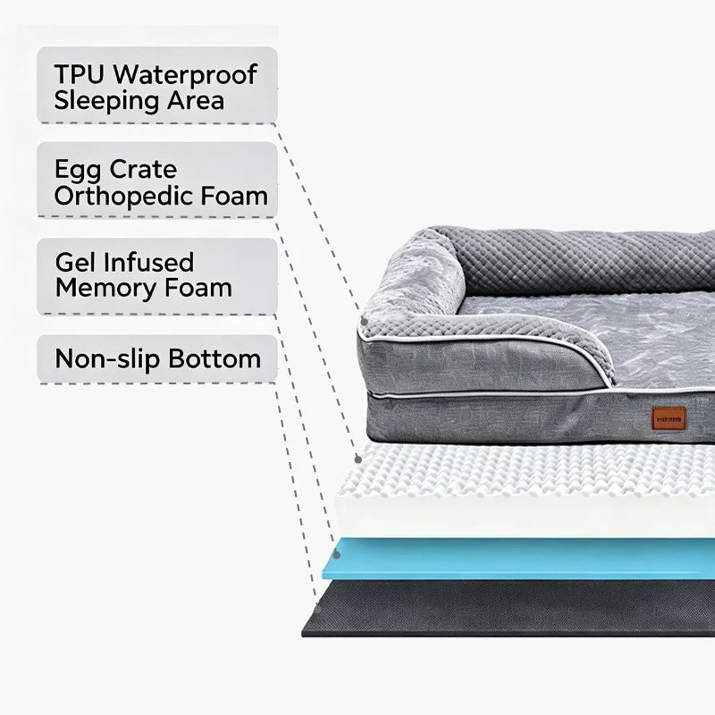 Washable Waterproof Memory Foam Orthopedic Dog Bed