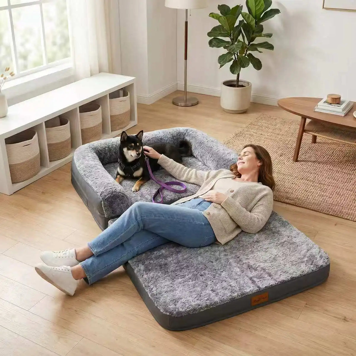 Bingopaw Foldable Orthopedic Dog Bed for Adults and Pets